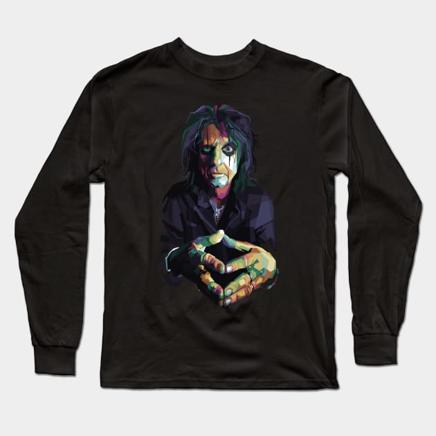 Shock Rock Legend Long Sleeve T-Shirt by Alkahfsmart